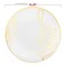 White with Gold Antique Floral Round Disposable Plastic Dinner Plates - 10.25" (120 Plates)